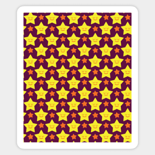 Cute Stars Seamless Pattern 021#001 Sticker